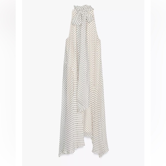 Zara Polka Dot Halter Dress ZW Collection - Picture 3 of 3